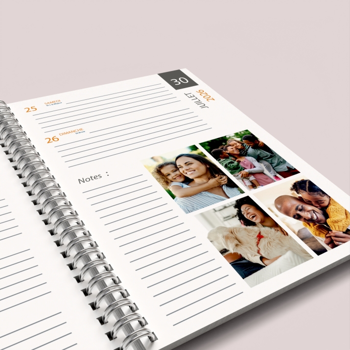 Agenda photo personnalisé
