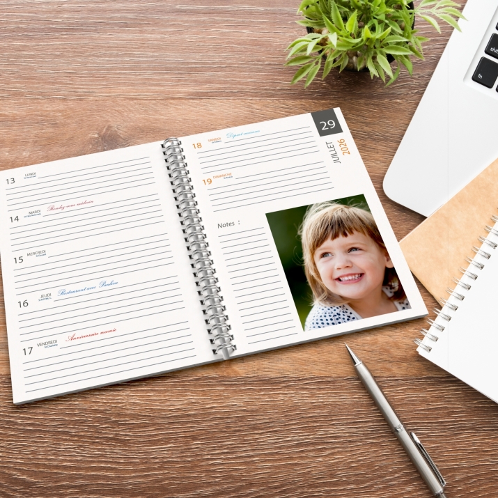 Agenda photo personnalisé