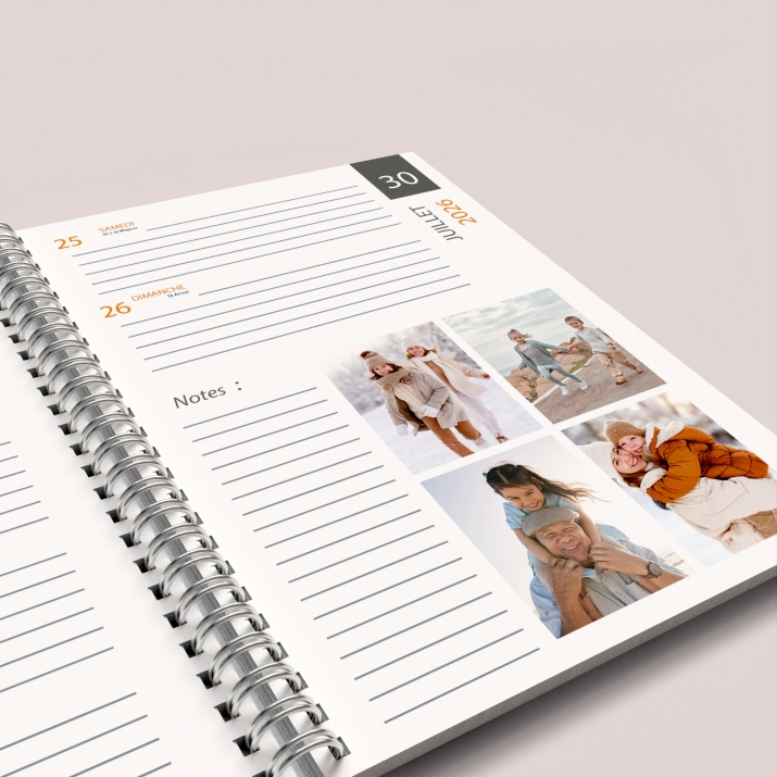 Agenda photo personnalisé
