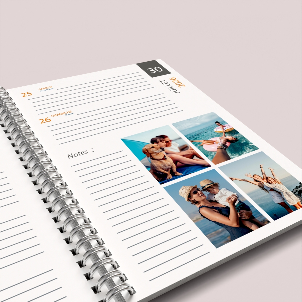 Agenda photo personnalisé