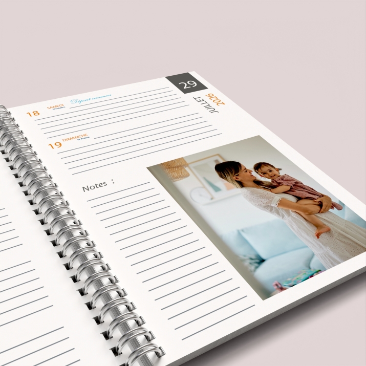 Agenda photo personnalisé