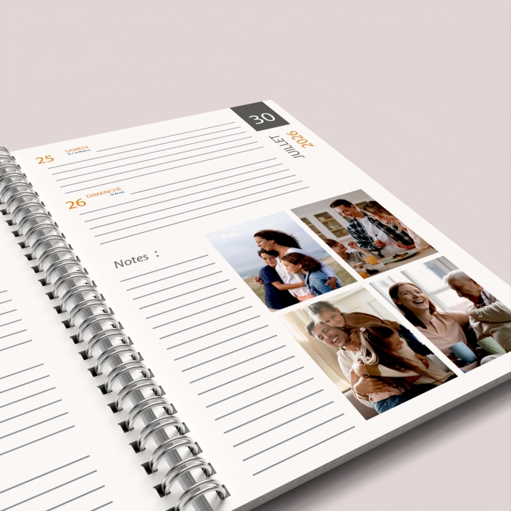 Agenda photo personnalisé