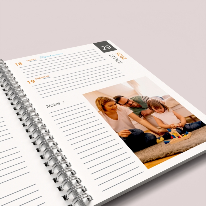 Agenda photo personnalisé