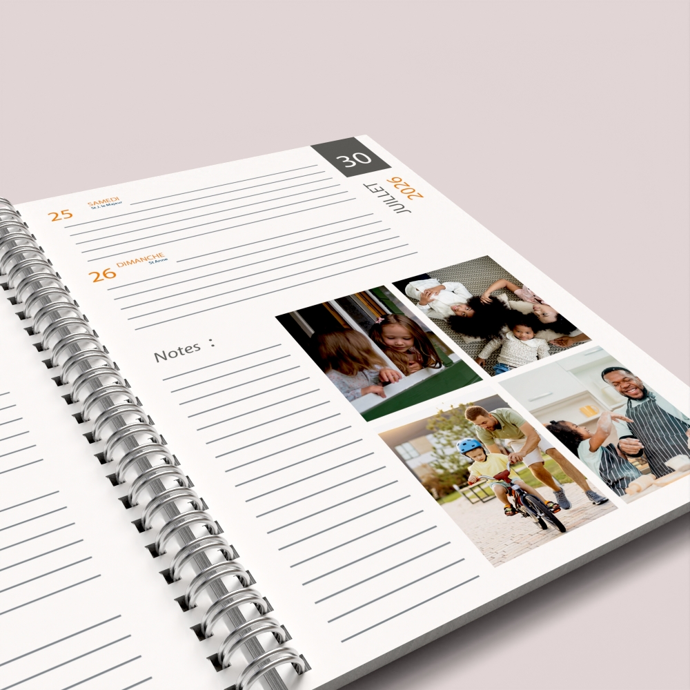 Agenda photo personnalisé