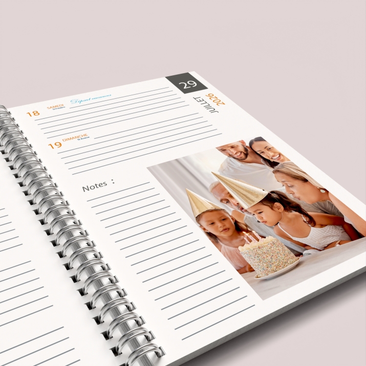Agenda photo personnalisé
