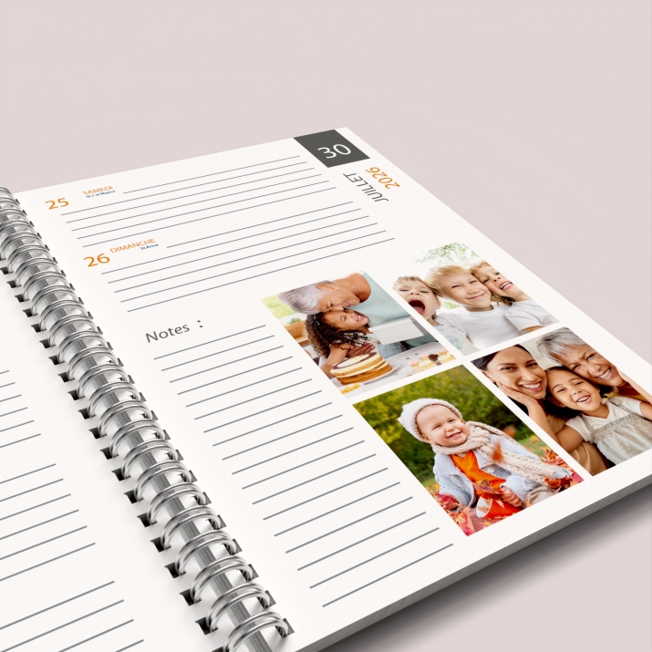 Agenda photo personnalisé