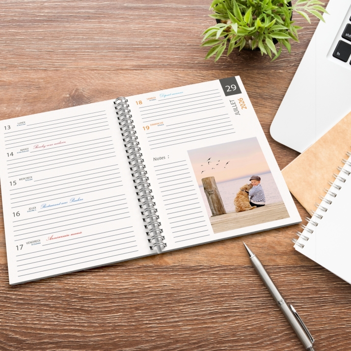 Agenda photo personnalisé