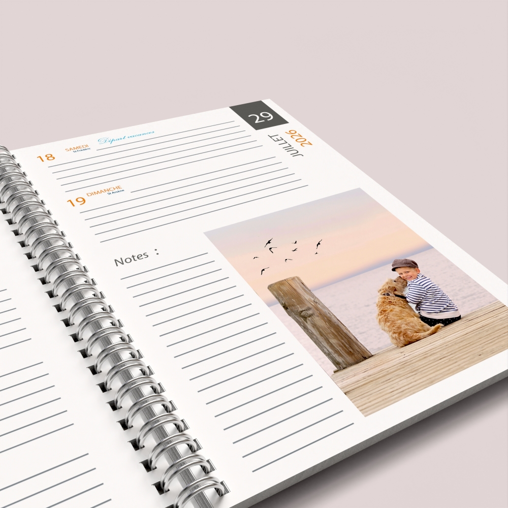 Agenda photo personnalisé