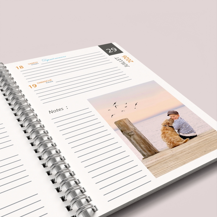 Agenda photo personnalisé