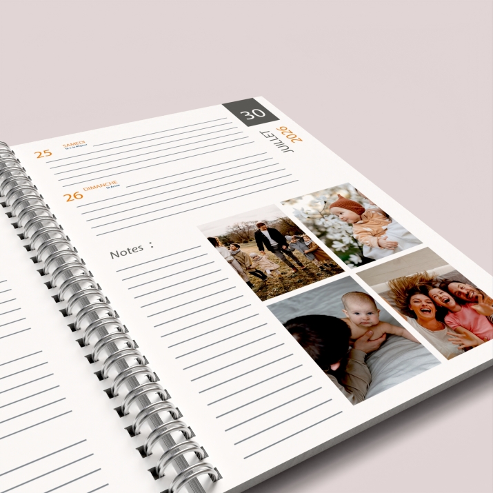 Agenda photo personnalisé