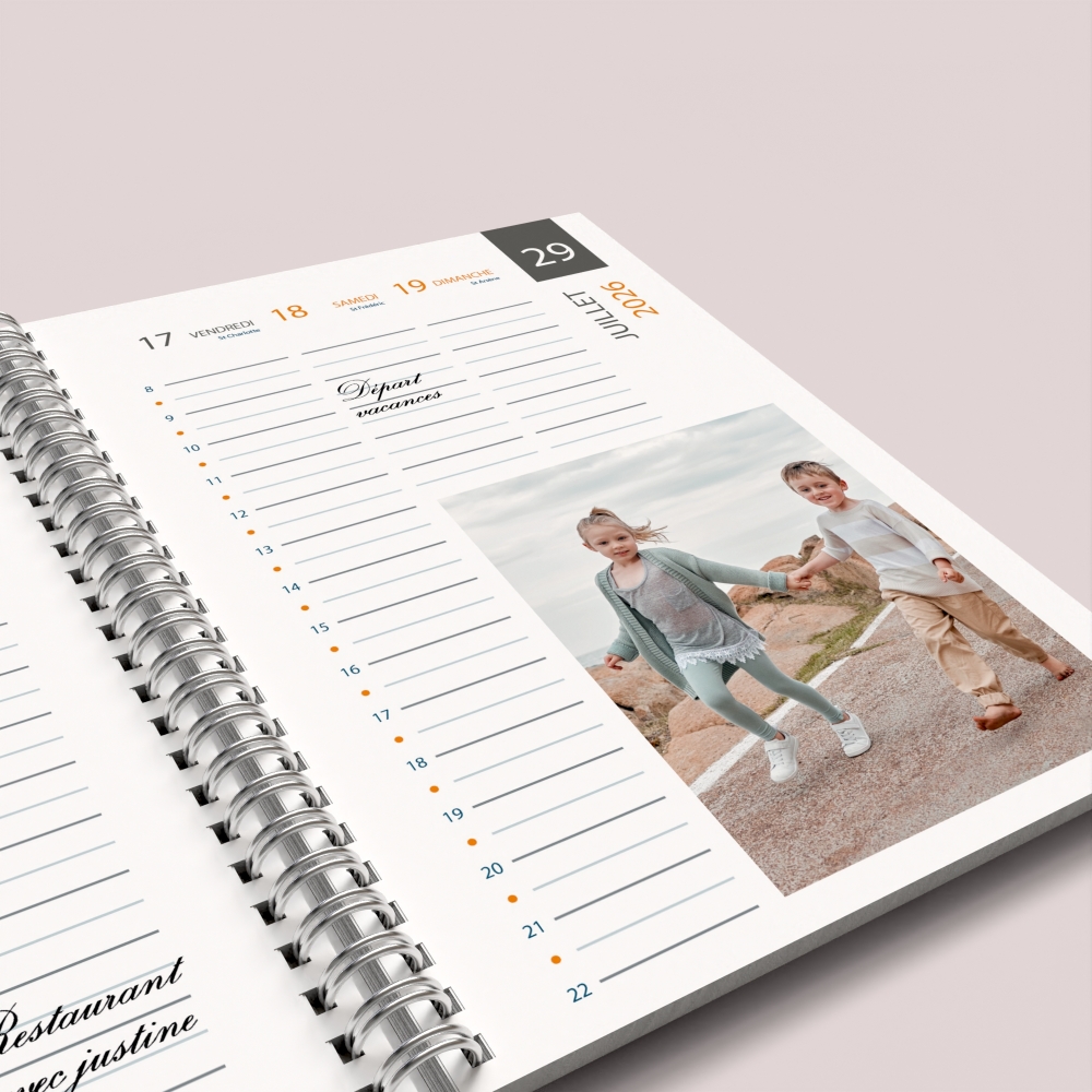 Agenda photo personnalisé