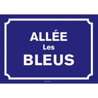 Plaque de rue personnalisée