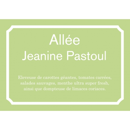 Plaque de rue personnalisée