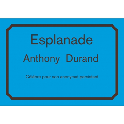 Plaque de rue personnalisée