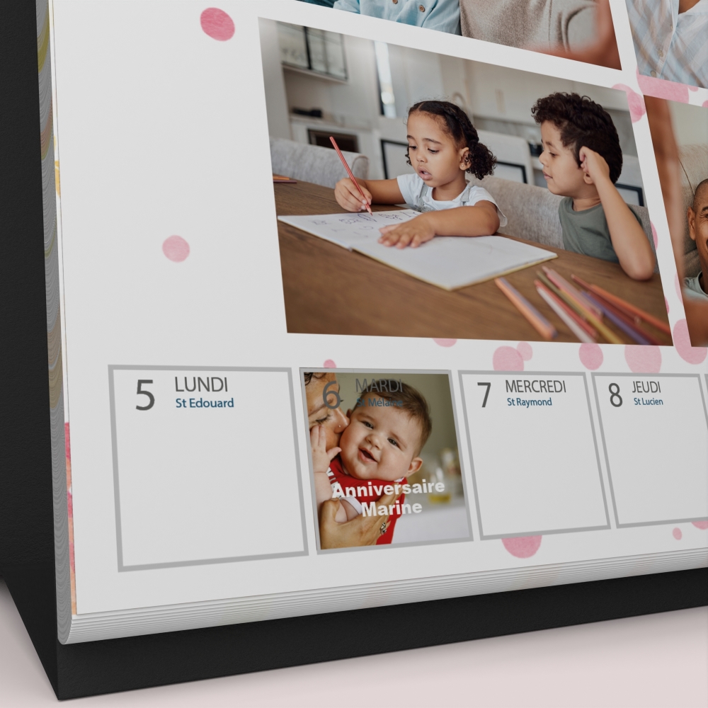 Calendrier de bureau semainier