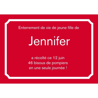 Plaque de rue personnalisée