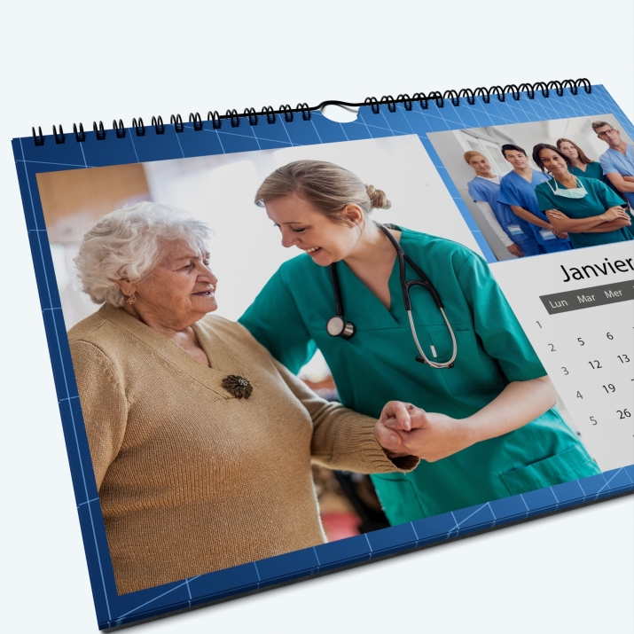 Calendrier photo "PANO" - Nombre de photos, logos et texte illimité