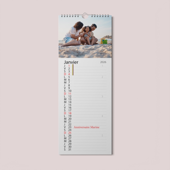 Calendrier photo mural Cuisine