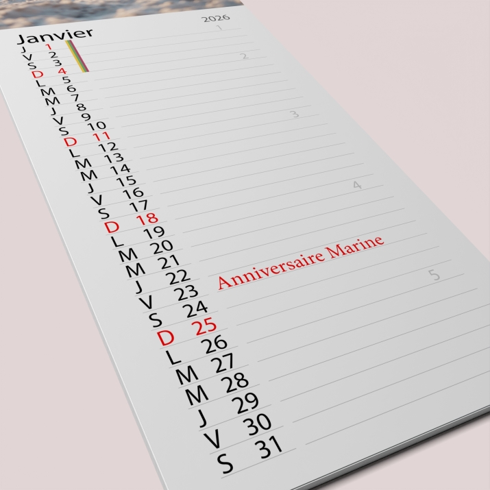 Calendrier photo mural Cuisine