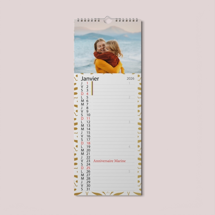 Calendrier photo mural Cuisine