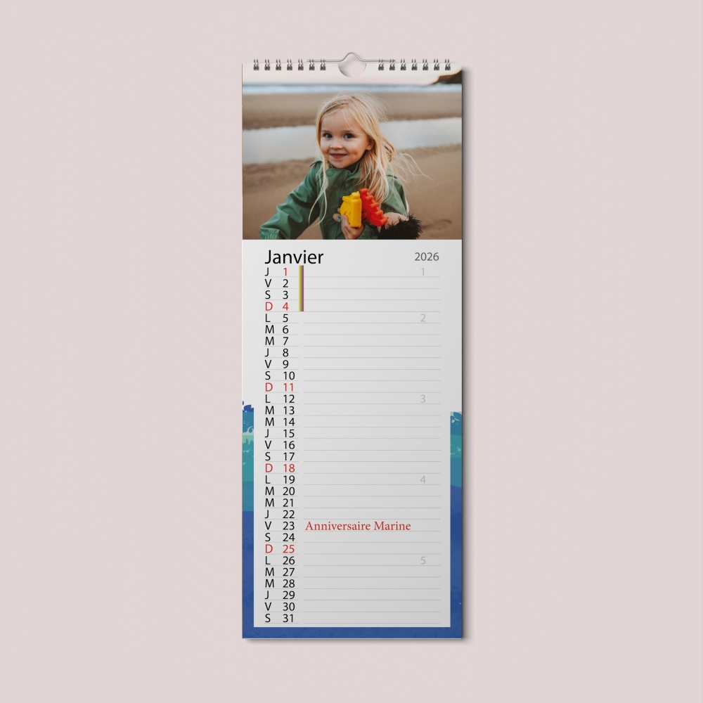 Calendrier photo mural Cuisine