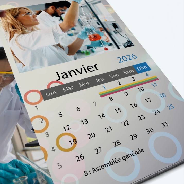 Calendrier photo "PANO" - Grille calendaire personnalisable