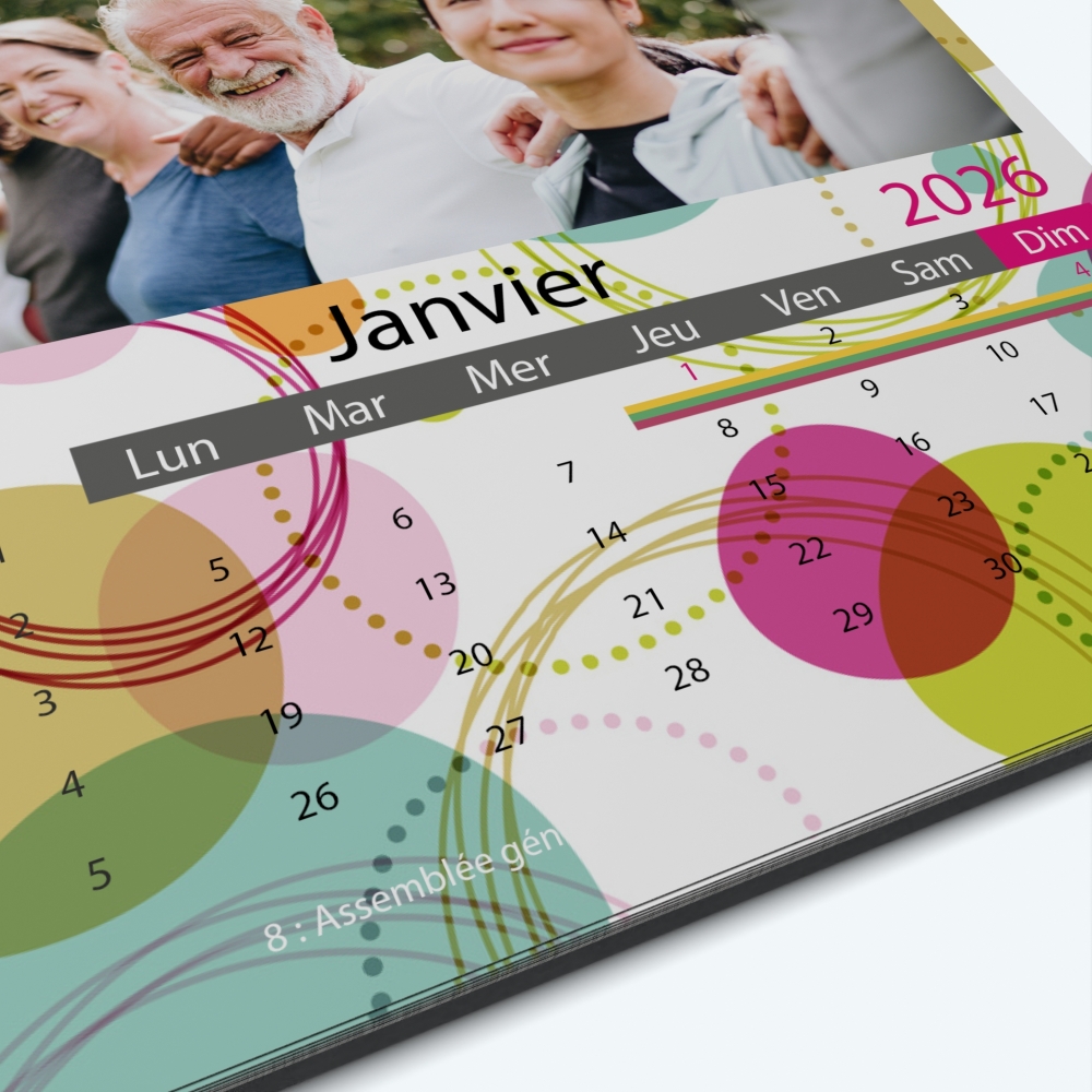 Calendrier photo Classic - Grille calendaire personnalisable