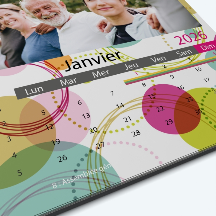 Calendrier photo Classic - Grille calendaire personnalisable