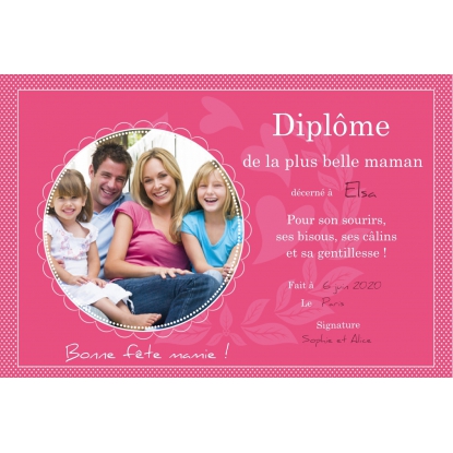 Diplôme personnalisé rigide