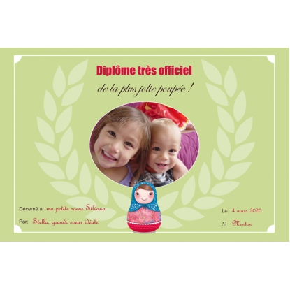 Diplôme personnalisé rigide