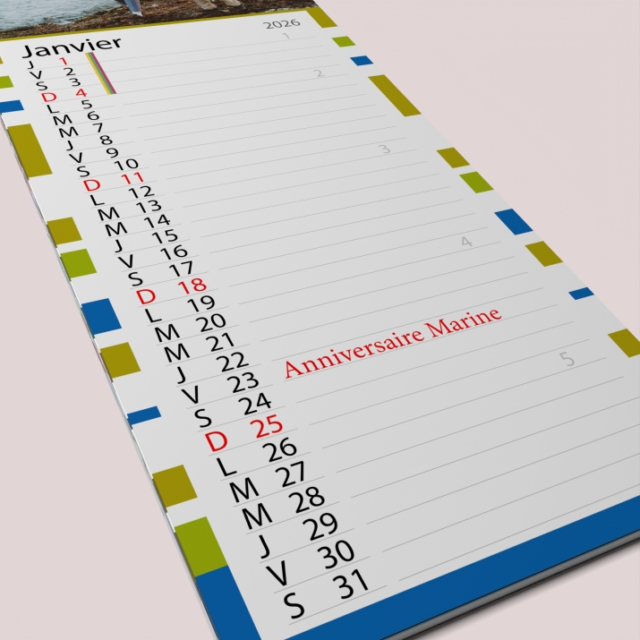 Calendrier photo mural Cuisine