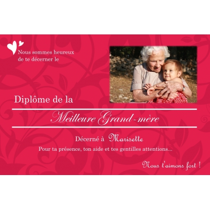 Diplôme personnalisé rigide