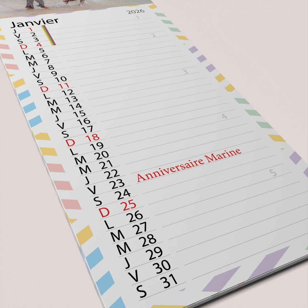 Calendrier photo mural Cuisine
