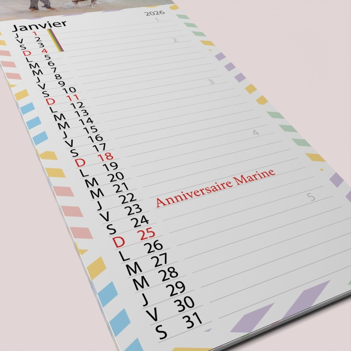 Calendrier photo mural Cuisine