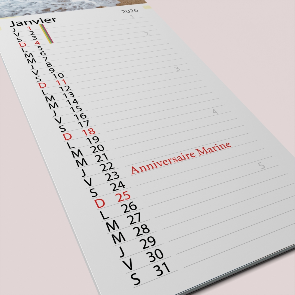 Calendrier photo mural Cuisine