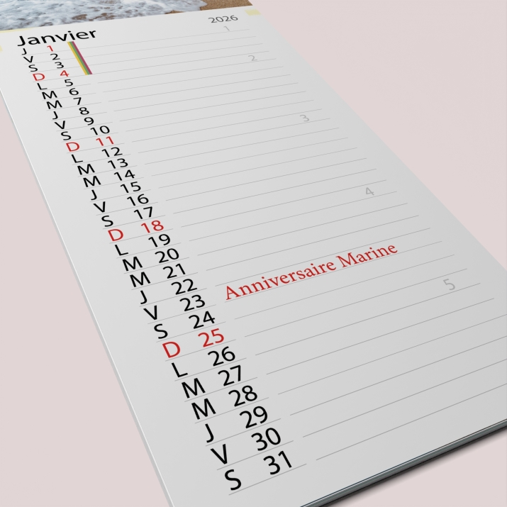 Calendrier photo mural Cuisine