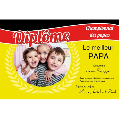 Diplôme personnalisé rigide