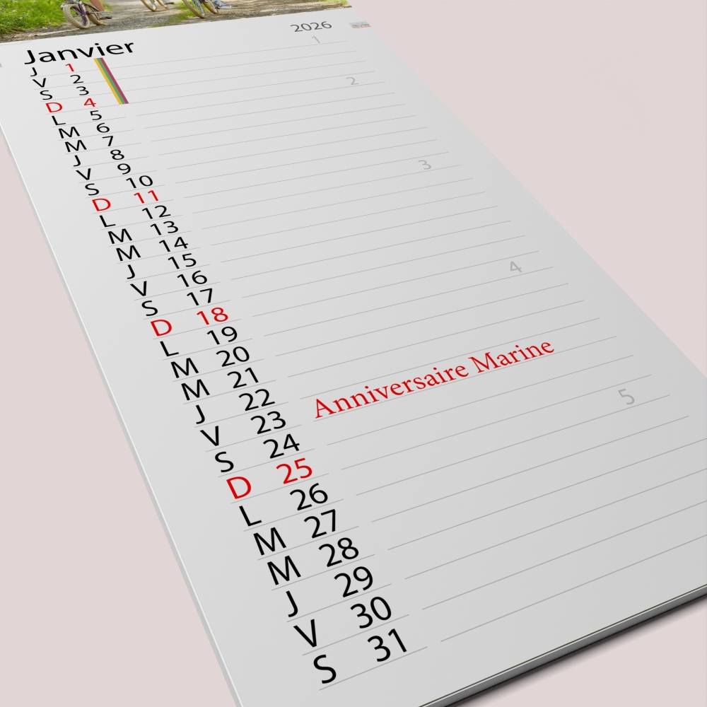 Calendrier photo mural Cuisine