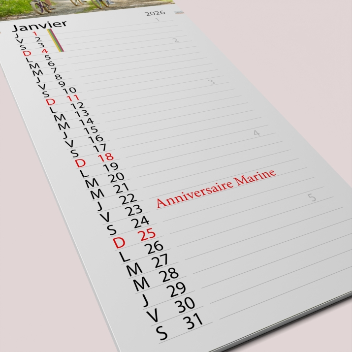 Calendrier photo mural Cuisine