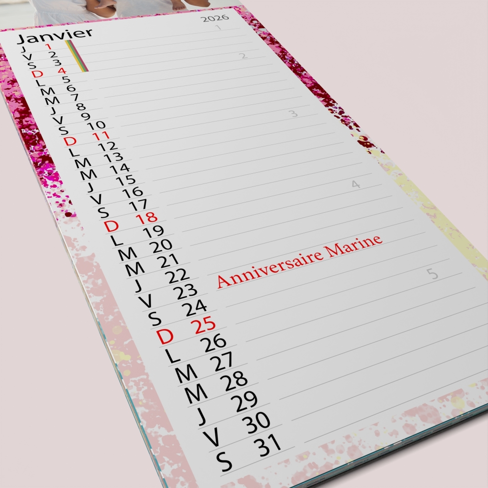 Calendrier photo mural Cuisine