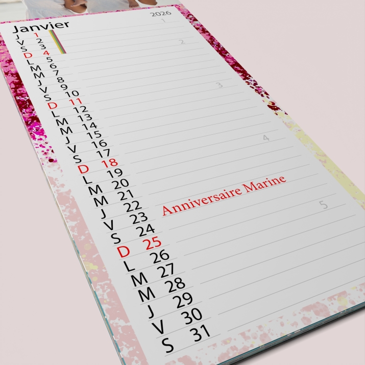 Calendrier photo mural Cuisine