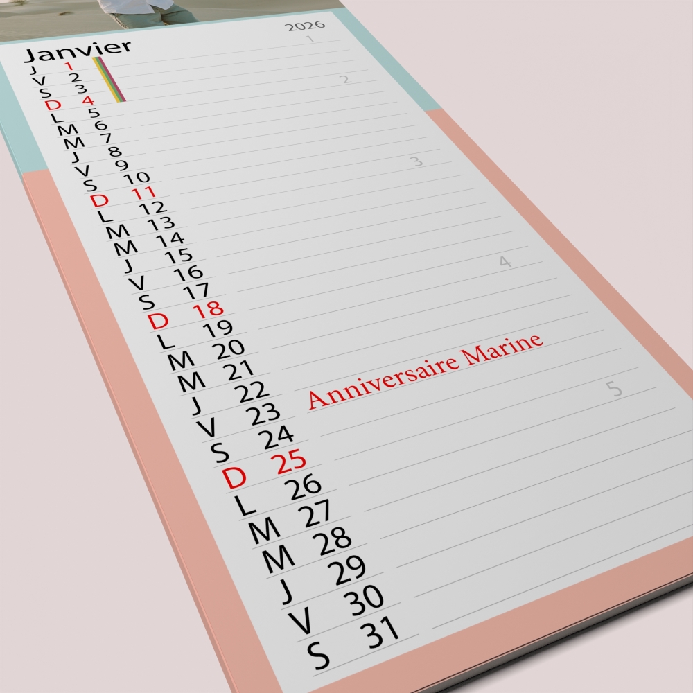 Calendrier photo mural Cuisine