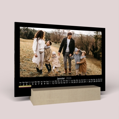 Calendrier sur bois pano