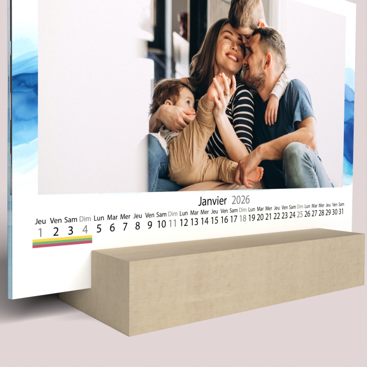 Calendrier sur bois pano