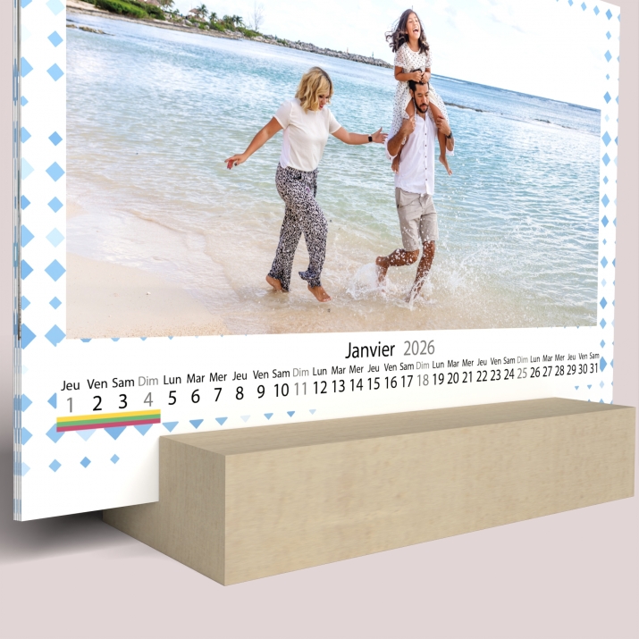 Calendrier sur bois pano