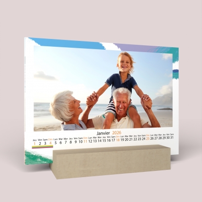 Calendrier sur bois pano