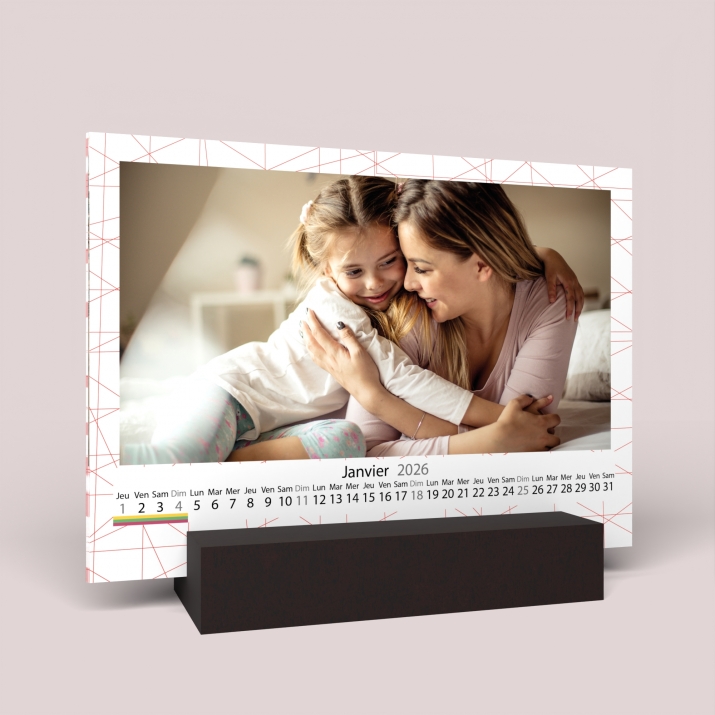 Calendrier sur bois pano