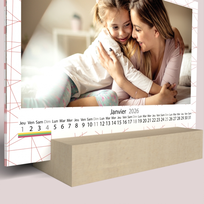 Calendrier sur bois pano