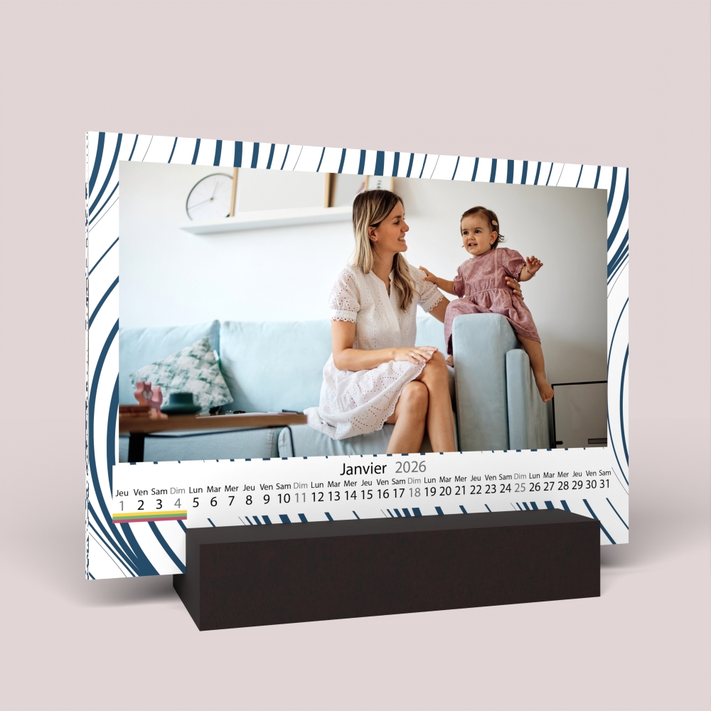 Calendrier sur bois pano