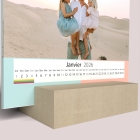 Calendrier sur bois carré